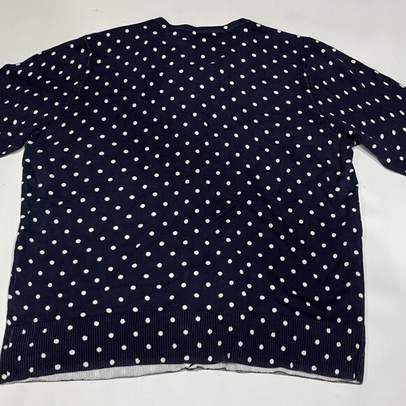 Croft & Barrow Blue Polka Dot Cardigan XXL NWT - Picture 3 of 6